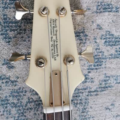 Aria Pro II Sb-Elite I 1984 Pearl White LEFT HANDED image 6