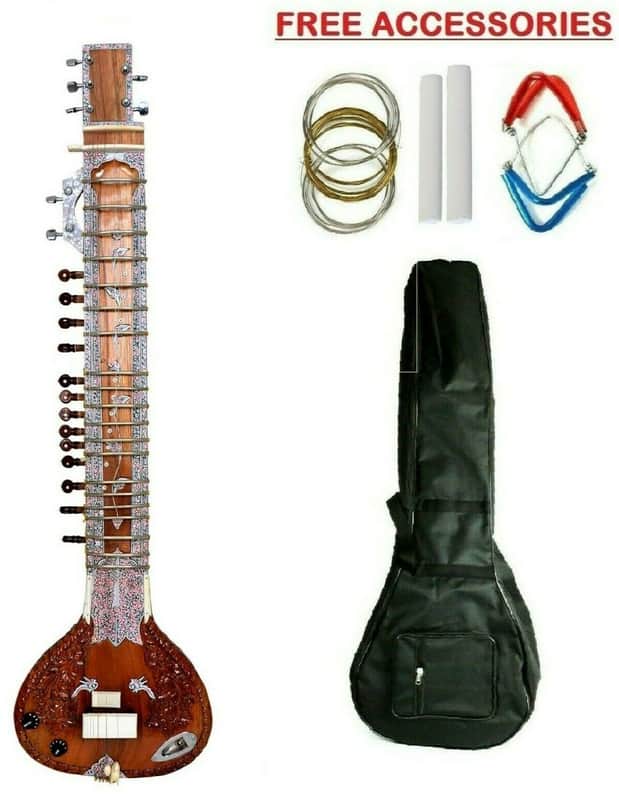 Naad Musical Electric Travel Sitar String Instrument With Bag image 1