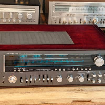 Kenwood KR-11000GX Receiver Pro Serviced 120 WPC Custom Rosewood Burl Case, LEDs image 6