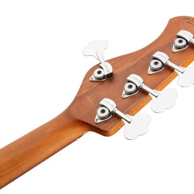 Sadowsky MetroExpress 21-Fret Vintage J/J Bass, Morado Fingerboard, 5-String - Solid Silver Metallic High Polish image 8