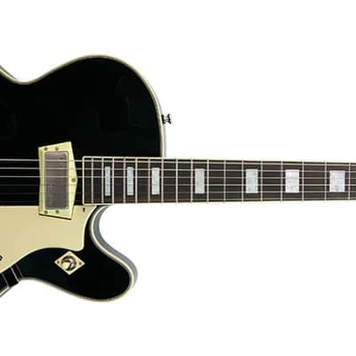 Silvertone Semi-Hollow w/ Trapeze 2 mini-hum PU's - Gloss Black (1446TBK) image 6
