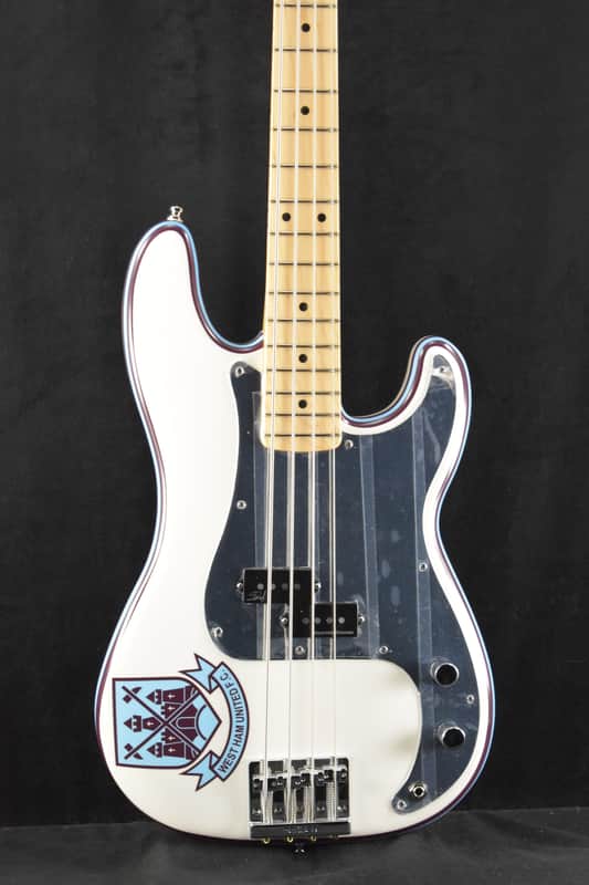 Fender Steve Harris Precision Bass Olympic White Maple Fingerboard image 1