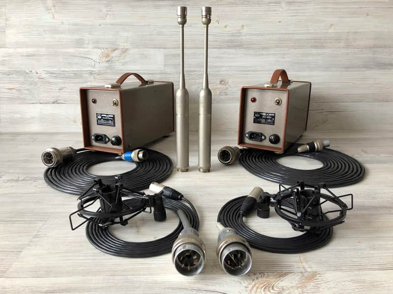 1969 Matched Pair Of AKG C28/C30A Nuvistor Tube Mics w/AKG CK28 Capsule & AKG N12 PSU image 1