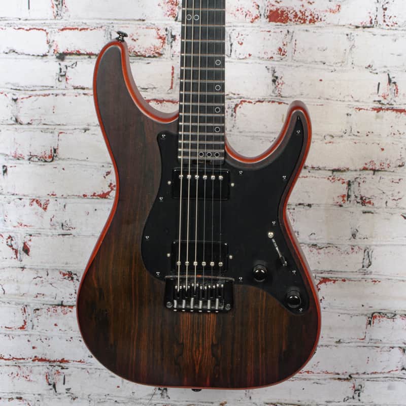 Schecter 2022 Exotic Series Sun Valley Super Shredder Ziricote Electric Guitar Natural Satin USED image 1