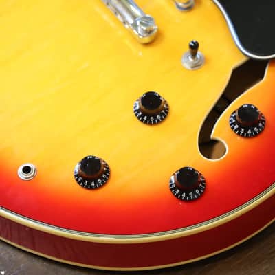 Jay Turser ES-335 Style Semi-Hollow Electric Guitar Cherry Sunburst + Gig Bag image 5