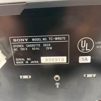 Sony TC-WR670 Auto Reverse Stereo Cassette Deck HX-PRO *SERVICED READ image 5