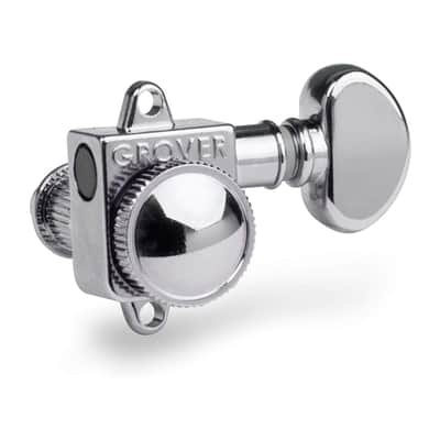 Grover 505FVC Roto-Grip Locking Tuners 6 In-Line - Chrome (Fender Drop-In Replacement) image 1