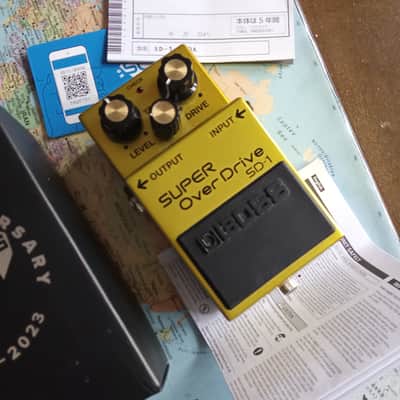 Discontinued and limited : Boss SD-1-B50A Super Overdrive Metallic finish , silver screw image 3