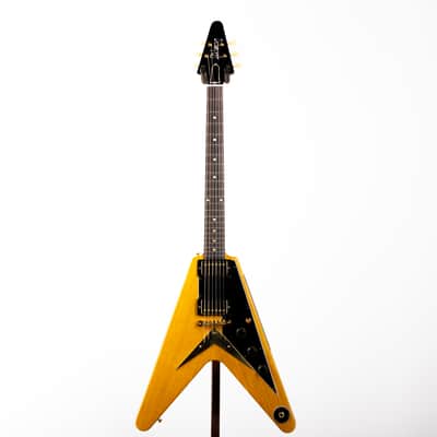 Gibson Custom 1958 Korina Flying V Black Pickguard, Natural | Demo image 2