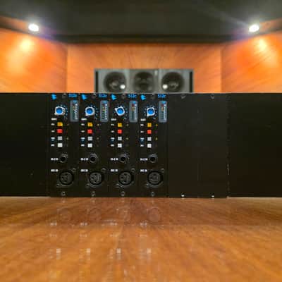 API 512c PACKAGE - 4 Channels of 500 Series Mic Preamp Modules in BAE Chassis w/ PSU image 1