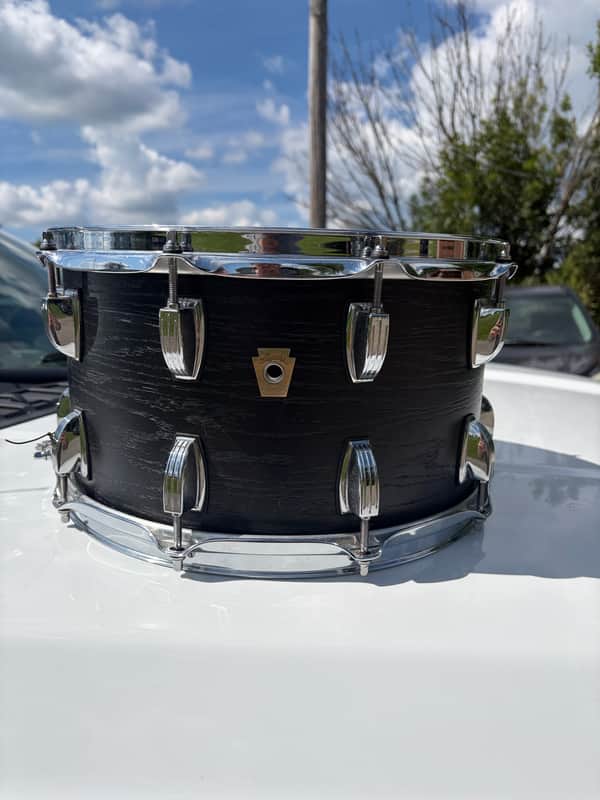 Ludwig Classic Series Hybrid 8x14" Oak/Maple Snare Drum 2010s - Black image 1
