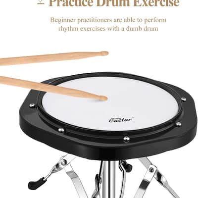Advanced 32 Note Glockenspiel Xylophone Bell Kit for Adult Beginner Students, Percussion Kit with 8'' Drum Practice Pad, Adjustable Stand, Glockenspiel Stick, Drum Sticks and Carrying Bag image 3