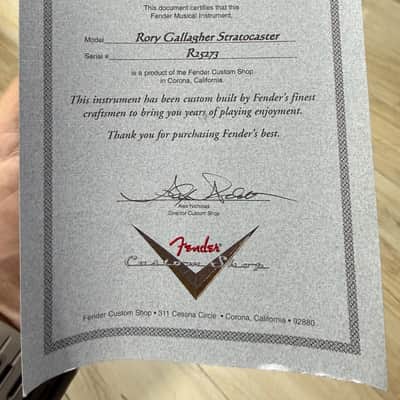 Fender Stratocaster Rory Gallager Signature 2005 - killer 20 year old axe w/all paperwork & COA ! image 14