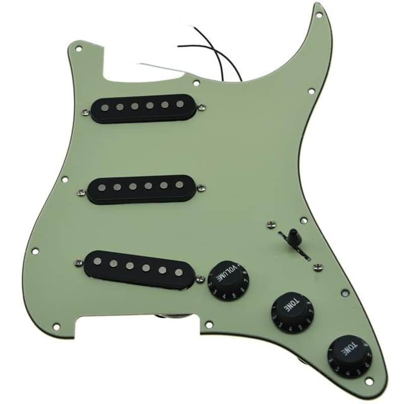 Strat Pickguard Custom-Mint Green 3 Ply-BK image 1