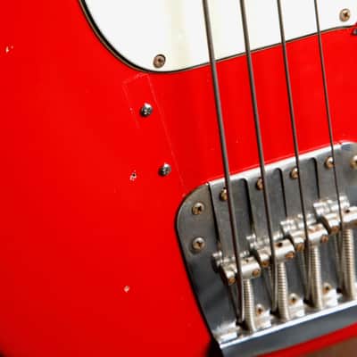 Fender Mustang Bass Guitar Torino Red Vintage 1966 Pre-Owned image 7