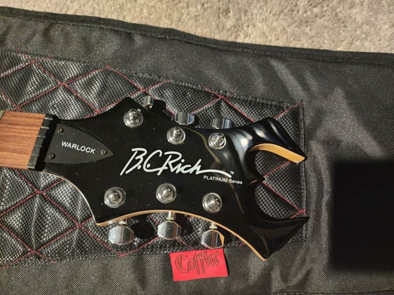 BC Rich Warlock Platinum series Black Guitar B.C. Made in Korea Widow Headstock image 1