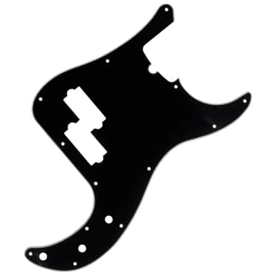 Fender 13-Hole Modern Style Precision Bass Pickguard, Black image 2