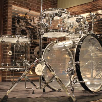 DW Design Series 4-pieces Clear Acrylic (22-10-12-16) Drum Set - Demo! image 1