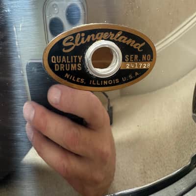 Slingerland Vintage 12” x 8” Chrome Tom Drum - Brass Hoops 60s - Chrome image 9