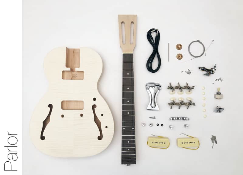Hollow Body Parlor Style Electric Guitar Kit image 1