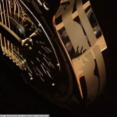 National Reso-Phonic Style O 14 Fret 2023 Mirror Nickel with Deco Palm Tree Design - IN STOCK NOW! image 4