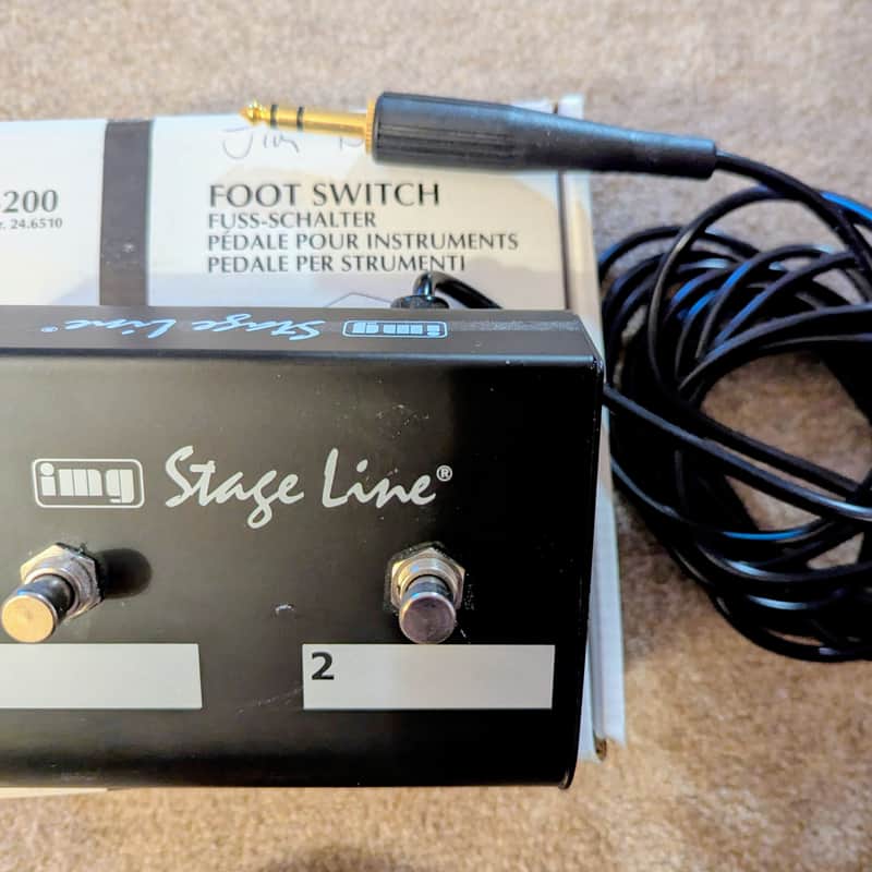 2010s IMG Stageline FS-200 Dual Guitar Foot Switch Black