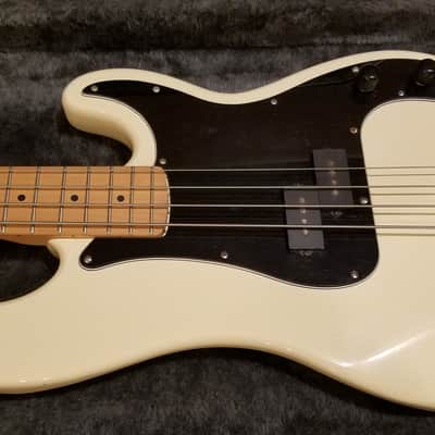 Cort Precision P Bass 1990's Vintage White Maple Neck Schaller Machines Inc Hardshell Case image 1