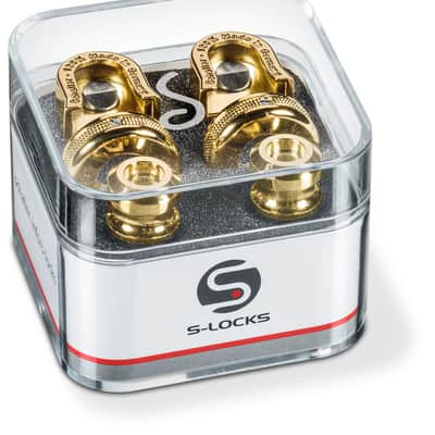 SCHALLER S-Locks Set (Paar) gold Gitarrengurt-Wechsel- und Sicherungssystem image 2