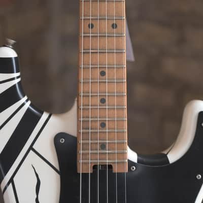 EVH Striped Series ’78 Eruption - White with Black Stripes Relic image 8