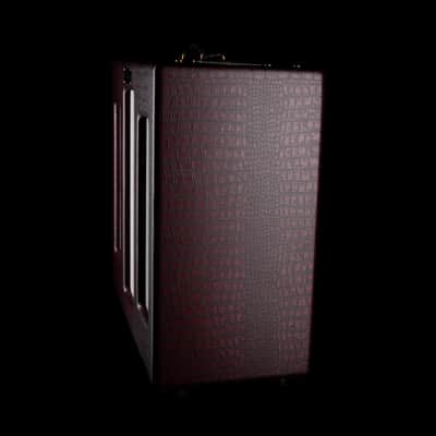 Magnatone Point to Point Varsity Reverb Cathedral Burgundy Guitar Amplifier Combo with Cover image 6