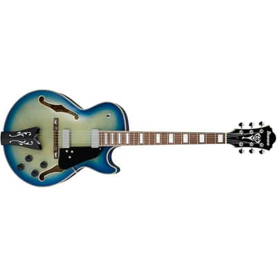 Ibanez GB10EMJBB George Benson Signature Hollow Body Guitar - Jet Blue Burst image 3