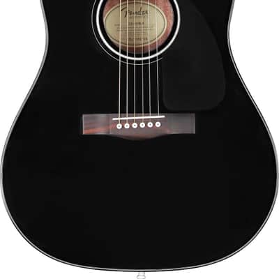 Fender CD-60 Dreadnought V3 Acoustic Guitar w/Case. Walnut FB, Black image 1