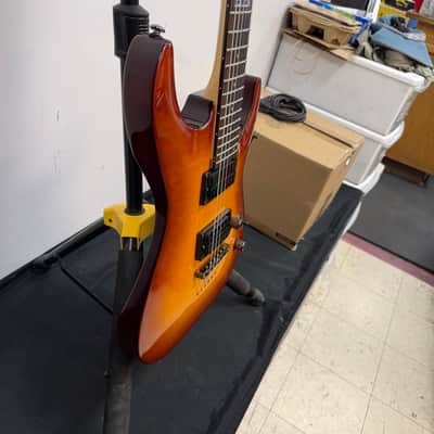 Used ESP LTD MH-100QMNT Electric Guitar Amber Sunburst image 10