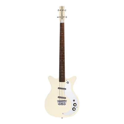 Danelectro '59DC Short-Scale Bass Guitar-Black Metal Flake *USA Small Business* image 3