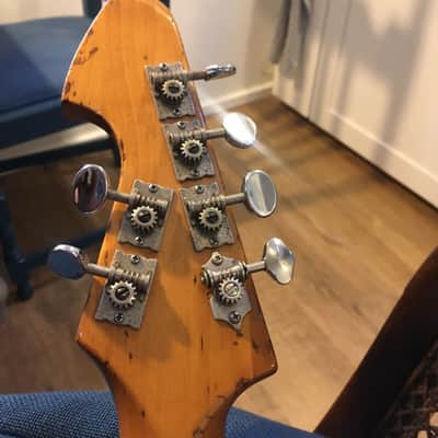 Vintage 60s MIJ Teisco K-3L / ET-312 Sharkfin Electric Guitar - Blue + Hard Case image 6
