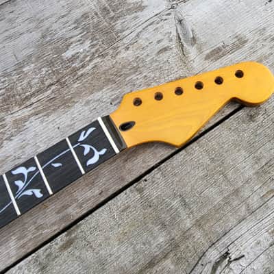 Canadian maple vintage tint Tree of life inlays rosewood bone nut guitar ST neck fits oem image 2