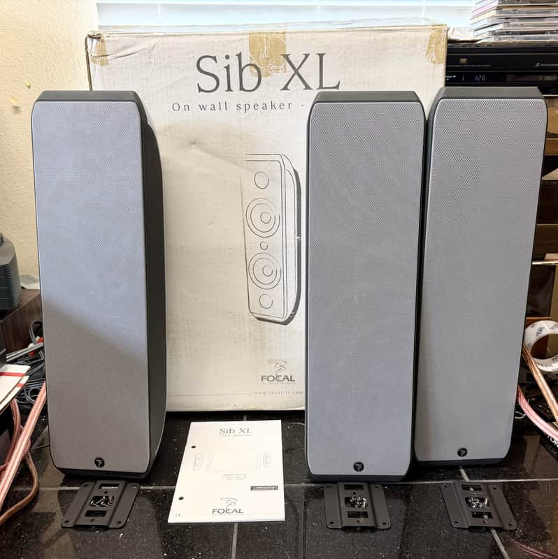 Focal Audio Sib XL Speakers Set of 3 w/ Mounting Brackets, Box; Tested SEE VIDEO image 1