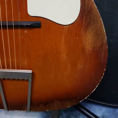1969 Silvertone Model 1210 Big Stella Redburst Pro Setup New Strings Soft Case image 4