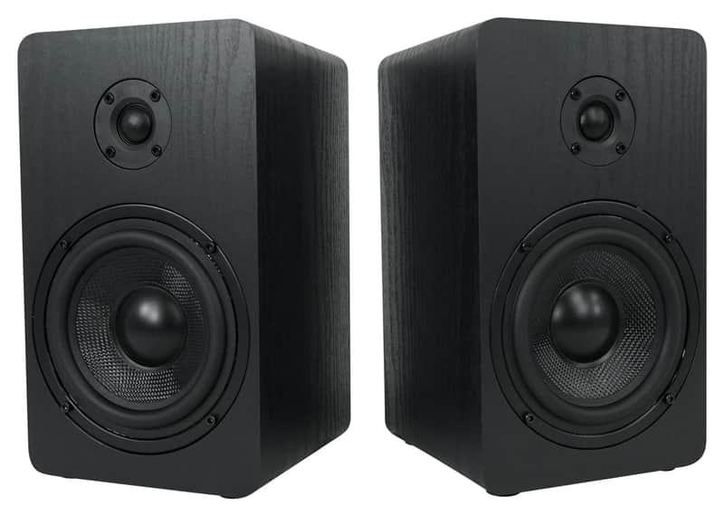 Pair Rockville RockShelf 58B 360w Black 5.25" Home Theater Bookshelf Speakers/8 Ohm image 1