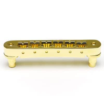 ResoMax NV1 4mm Tune-O-Matic Bridge w/ ResoMax Saddles (Select Finish) (PM-8843) - Gold image 7