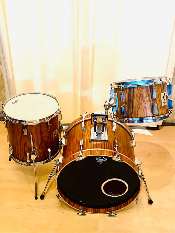 Sonor Phonic silver badge Rosewood Inside Out Drum Set 20" 12" & 14" image 1