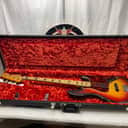 Fender 1972 American Jazz Bass 4-string J-Bass with Case Vintage - 3-Color Sunburst / Maple fingerboard + neck / Black Block inlays