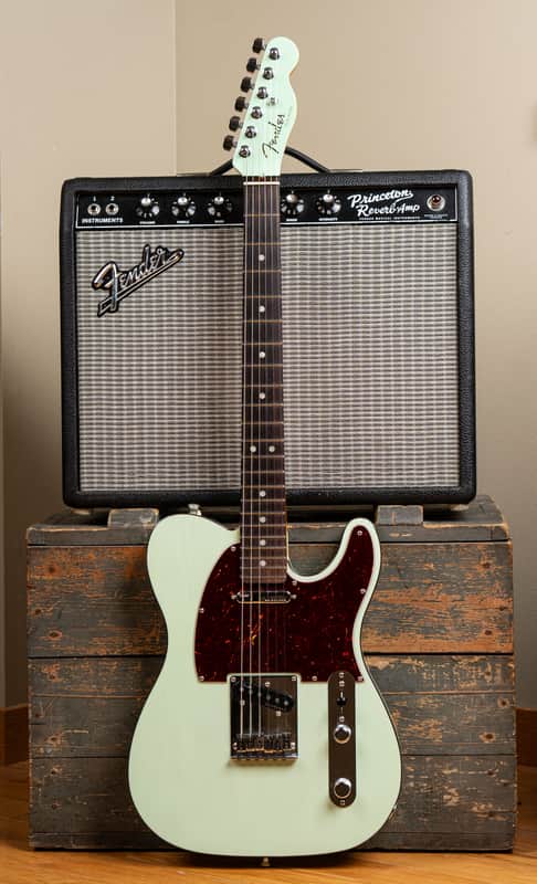 Fender American Ultra Luxe Telecaster 2021 Transparent Surf Green
