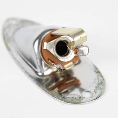 1987 Vintage Fender Stratocaster Plus Input Jack Plate USA Strat 1980s image 3