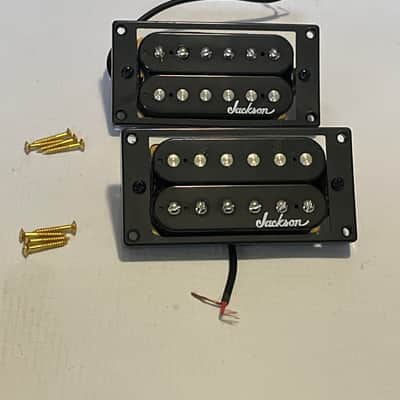 2020 Era Jackson Belcat Black Neck & Bridge Guitar Humbucker Pickup Set image 1