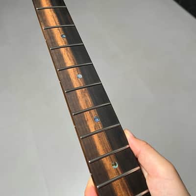 AAAAA Tele Ebony Fretboard Roasted flame Maple Electric Guitar Neck Radius 12inch Round stainless steel 22 frets hole 10mm Radius: 12 inches image 8