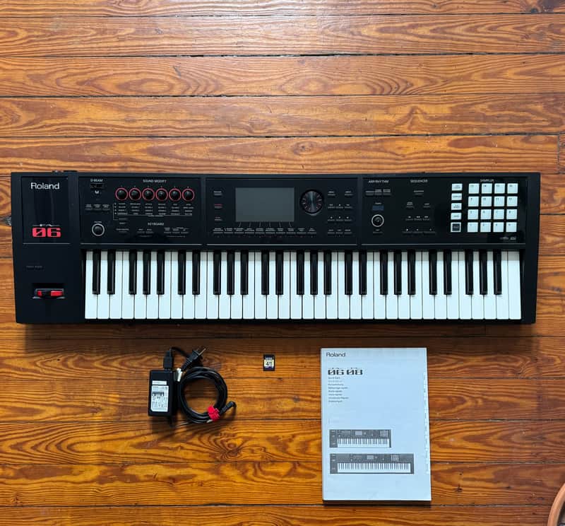 Roland FA-06 61-Key Music Workstation Synthesizer w/ Power Supply, Manual & 4GB SD Card image 1