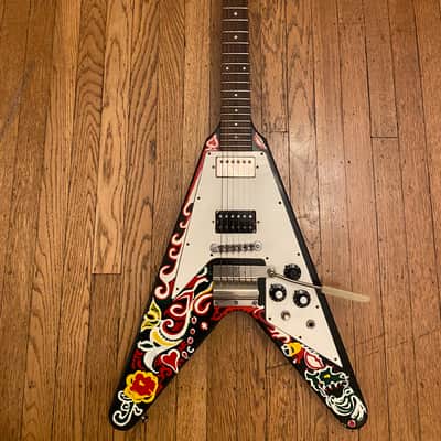 Gibson Flying V RARE! - Jimmi Hendrix Love Drops Artist Hand Painted Custom 1990’s image 15