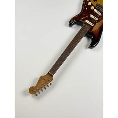 Fender CUSTOM SHOP STRATOCASTER LIMITED EDITION ROASTED 61 SUPER HEAVY RELIC 3 TONS SUNBURST 2023 - Super Heavy relic Aged 3 Tons sunburst image 4