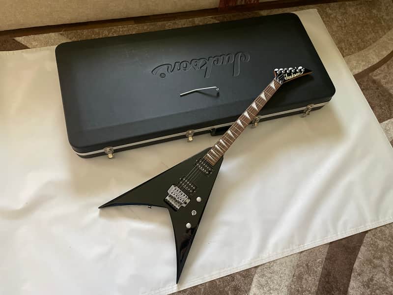 1990's Made in Japan Jackson King V KV3 Black 6 String Electric Guitar OHSC (Excellent) image 1